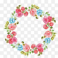 牡丹花圈水彩画中国风矢量图-空若网 牡丹花圈水彩画中国风矢量图-空若网