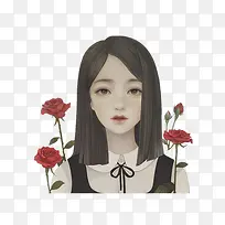 女孩插画-空若网 女孩插画-空若网