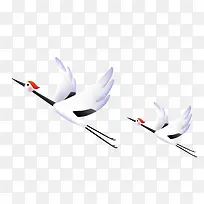 手绘卡通仙鹤-空若网 手绘卡通仙鹤-空若网