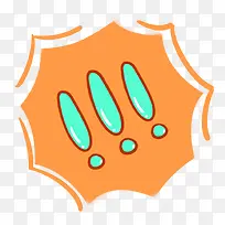 橙色简约感叹号装饰图案-空若网 橙色简约感叹号装饰图案-空若网