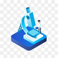 2.5D显微镜观察立体插画-空若网 2.5D显微镜观察立体插画-空若网