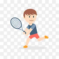 扁平化打球的男孩免抠素材-空若网 扁平化打球的男孩免抠素材-空若网