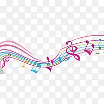 彩色漂浮音乐符号-空若网 彩色漂浮音乐符号-空若网