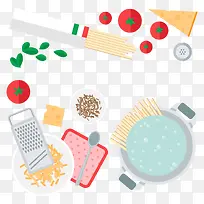 创意意大利面食谱矢量素材-空若网 创意意大利面食谱矢量素材-空若网