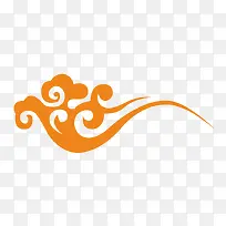 橙色祥云装饰图案-空若网 橙色祥云装饰图案-空若网