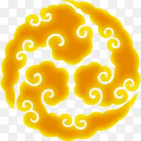 橙色祥云月亮中秋-空若网 橙色祥云月亮中秋-空若网