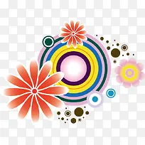 矢量彩色花朵-空若网 矢量彩色花朵-空若网
