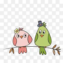 卡通小清新动物装饰海报设计小鸟-空若网 卡通小清新动物装饰海报设计小鸟-空若网