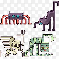 矢量卡通素材鬼怪木乃伊-空若网 矢量卡通素材鬼怪木乃伊-空若网