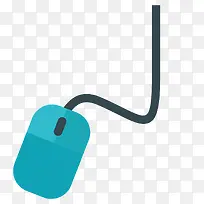 蓝色扁平化鼠标元素-空若网 蓝色扁平化鼠标元素-空若网