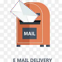 红色电子邮件邮筒-空若网 红色电子邮件邮筒-空若网