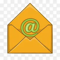 矢量黄色电子邮件-空若网 矢量黄色电子邮件-空若网