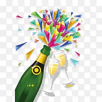 矢量创意香槟-空若网 矢量创意香槟-空若网