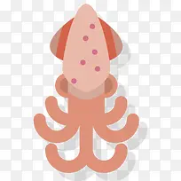 对称的矢量红色章鱼-空若网 对称的矢量红色章鱼-空若网