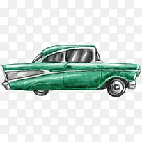 创意水彩绿色汽车插画装饰-空若网 创意水彩绿色汽车插画装饰-空若网