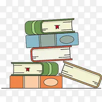 几本教科书矢量素材-空若网 几本教科书矢量素材-空若网