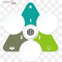 矢量彩色三角形图表-空若网 矢量彩色三角形图表-空若网