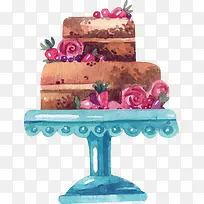 玫瑰装饰巧克力蛋糕-空若网 玫瑰装饰巧克力蛋糕-空若网