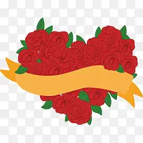 玫红花丛情人节爱心-空若网 玫红花丛情人节爱心-空若网