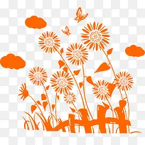 橙色花朵-空若网 橙色花朵-空若网