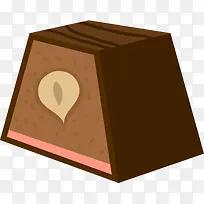 咖啡色立体美味蛋糕-空若网 咖啡色立体美味蛋糕-空若网