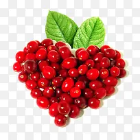 爱心水果樱桃叶子-空若网 爱心水果樱桃叶子-空若网