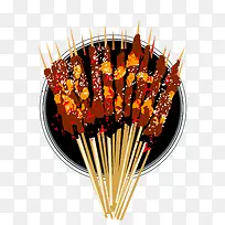 卡通手绘烧烤食物-空若网 卡通手绘烧烤食物-空若网