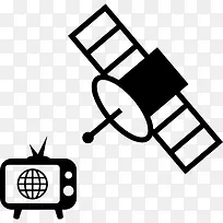 电视和卫星图标-空若网 电视和卫星图标-空若网