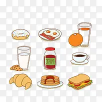 手绘快餐食物-空若网 手绘快餐食物-空若网