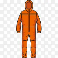 橙色生化矢量卡通工作服-空若网 橙色生化矢量卡通工作服-空若网