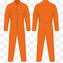 橙色矢量卡通工作服-空若网 橙色矢量卡通工作服-空若网