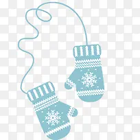 一双矢量蓝色手套-空若网 一双矢量蓝色手套-空若网