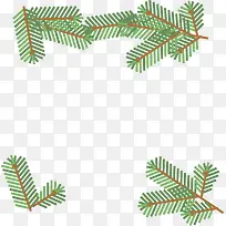 圣诞松树叶边框-空若网 圣诞松树叶边框-空若网
