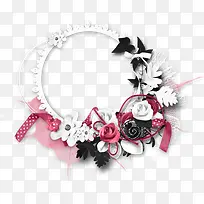 白色花卉白色花边边框-空若网 白色花卉白色花边边框-空若网