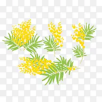 手绘含羞草海报装饰品-空若网 手绘含羞草海报装饰品-空若网