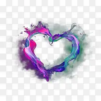矢量烟雾爱心-空若网 矢量烟雾爱心-空若网