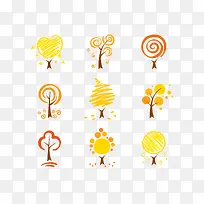 可爱的简笔画小树-空若网 可爱的简笔画小树-空若网