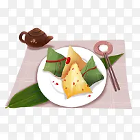 手绘装饰端午粽子食物元素-空若网 手绘装饰端午粽子食物元素-空若网