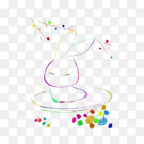 简笔画呆萌兔子缤纷树枝-空若网 简笔画呆萌兔子缤纷树枝-空若网