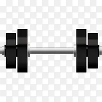 黑色对称矢量哑铃-空若网 黑色对称矢量哑铃-空若网