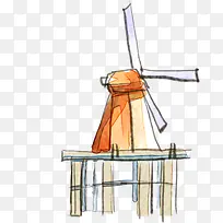 卡通可爱手绘风车-空若网 卡通可爱手绘风车-空若网