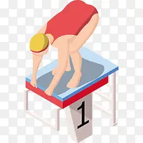 一个矢量跳水运动员-空若网 一个矢量跳水运动员-空若网