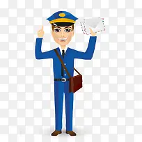 卡通手绘邮递员-空若网 卡通手绘邮递员-空若网