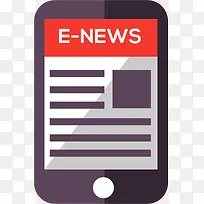 倒角卡通矢量新闻手机-空若网 倒角卡通矢量新闻手机-空若网