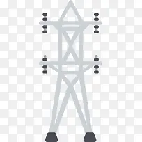 金属对称矢量灰白色电塔-空若网 金属对称矢量灰白色电塔-空若网
