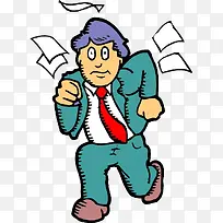 手绘奔跑的人-空若网 手绘奔跑的人-空若网