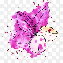 手绘紫色百合-空若网 手绘紫色百合-空若网