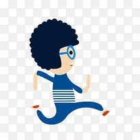 h5奔跑的小人 蓝色 扁平化-空若网 h5奔跑的小人 蓝色 扁平化-空若网
