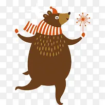 灰色扁平化小熊元素-空若网 灰色扁平化小熊元素-空若网