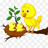 卡通小鸟喂食-空若网 卡通小鸟喂食-空若网